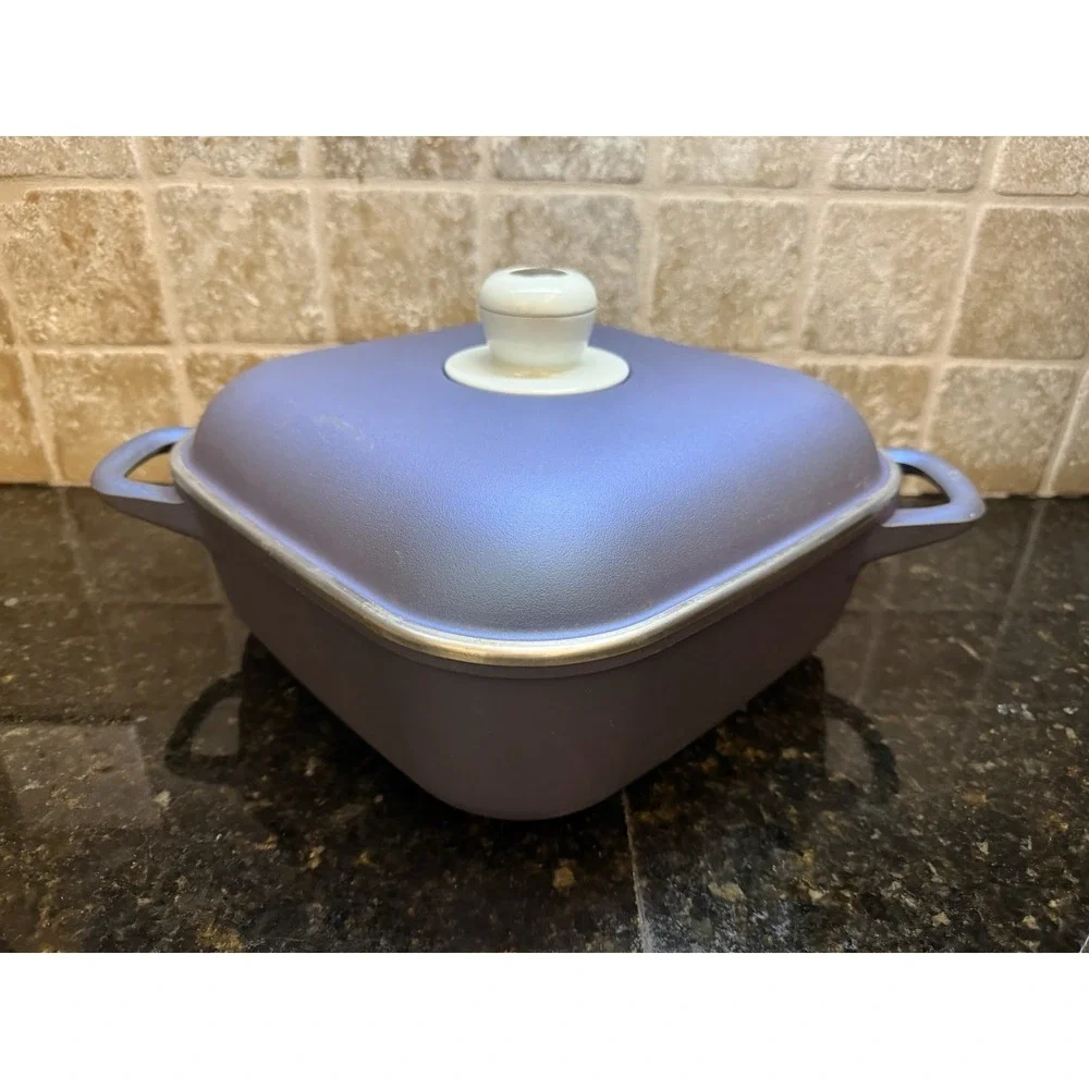 Essen Cast Iron Blue Casserole Baking Pan Argentina 11 in Square Dutch Oven Cook